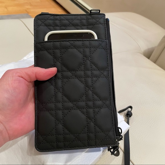 Dior black long wallet with adjustable strap - Picture 7 of 10